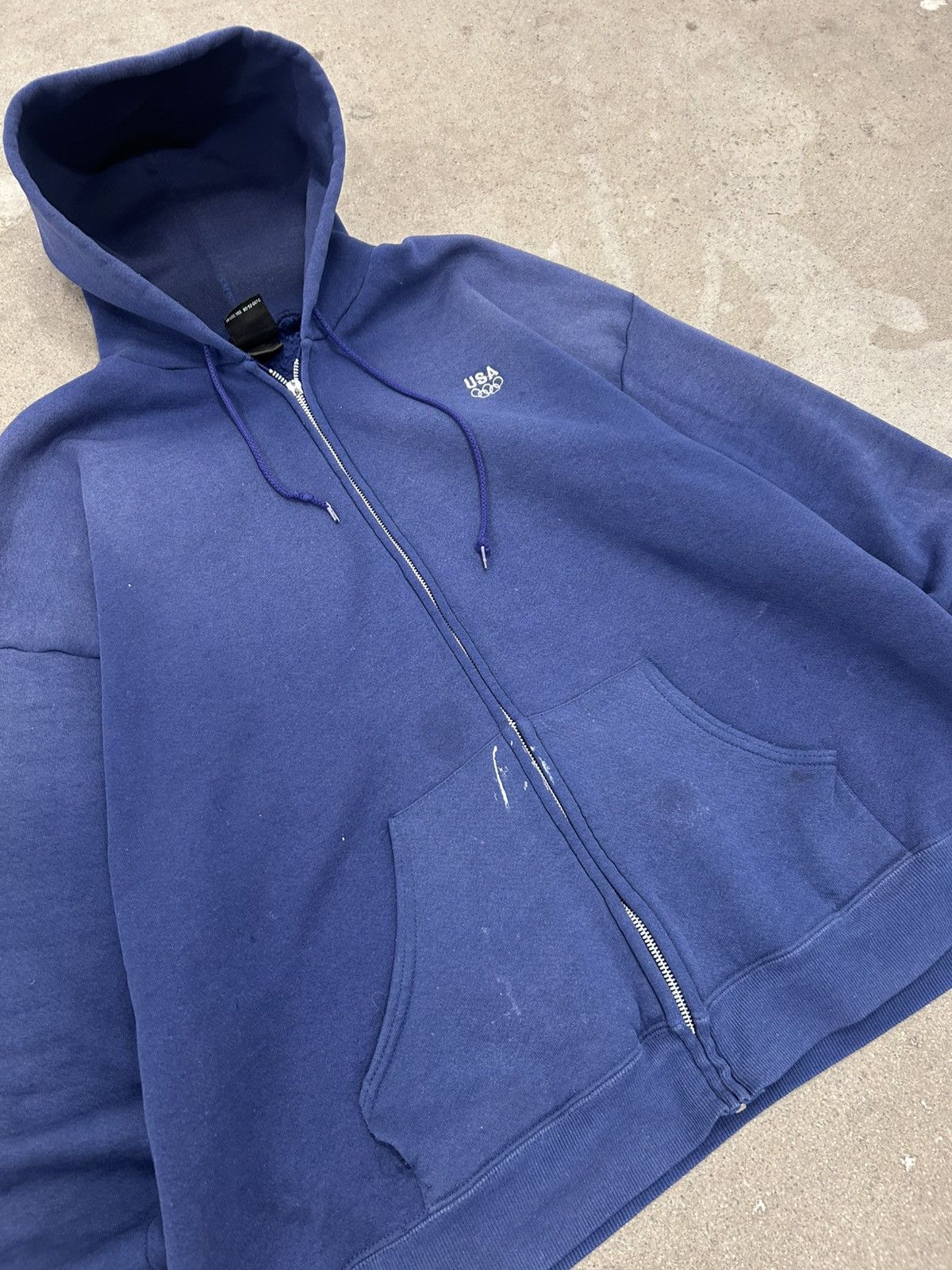 USA Olympics Vintage 90s USA Olympics Sun faded zip up hoodie size xxarge Size US XXL / EU 58 / 5 - 3 Thumbnail