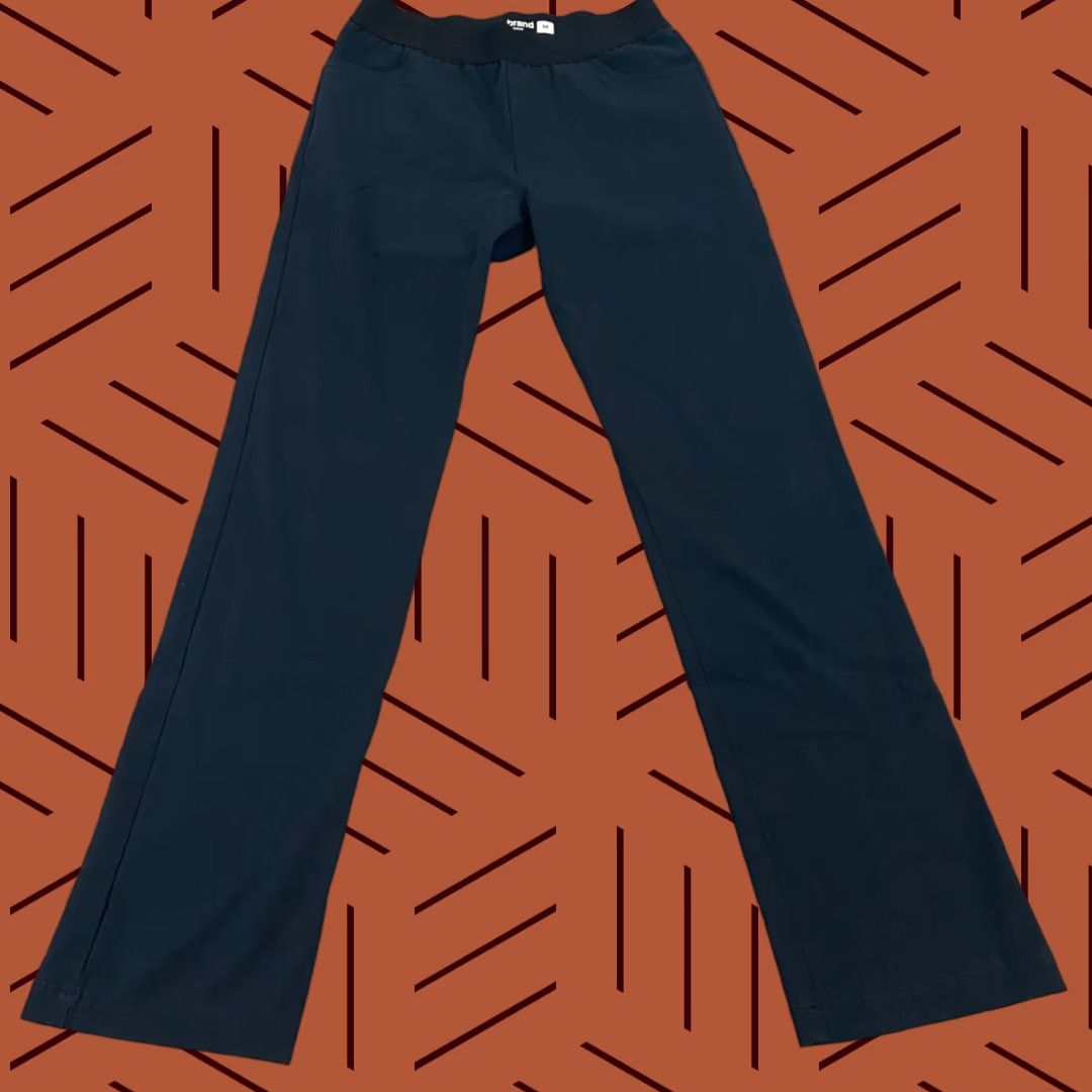 Vintage Betabrand Cotton Twill Elastic Waist Black Pull On Pants Womens Size Medium Size 32" / US 10 / IT 46 - 1 Thumbnail