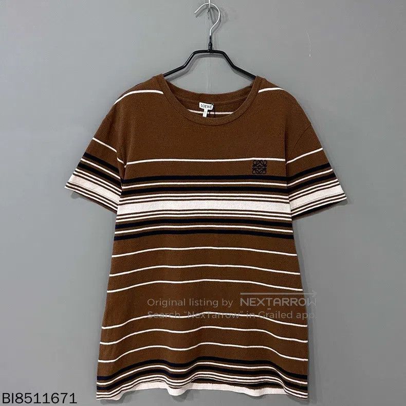 Loewe Loewe Embroidered Logo Striped Knitted Short Sleeve Size US M / EU 48-50 / 2 - 1 Thumbnail