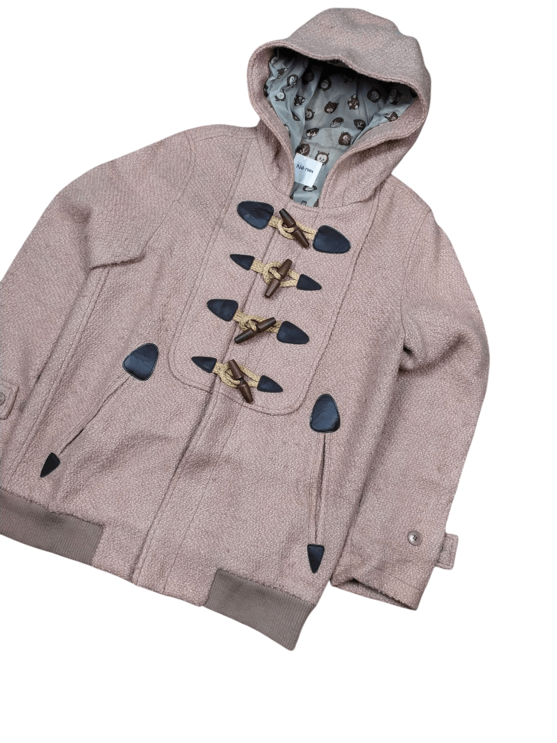 Ne-Net Ne Net Toggle Button Hoodie Pink Wool Duffle Coat Size US M / EU 48-50 / 2 - 2 Thumbnail