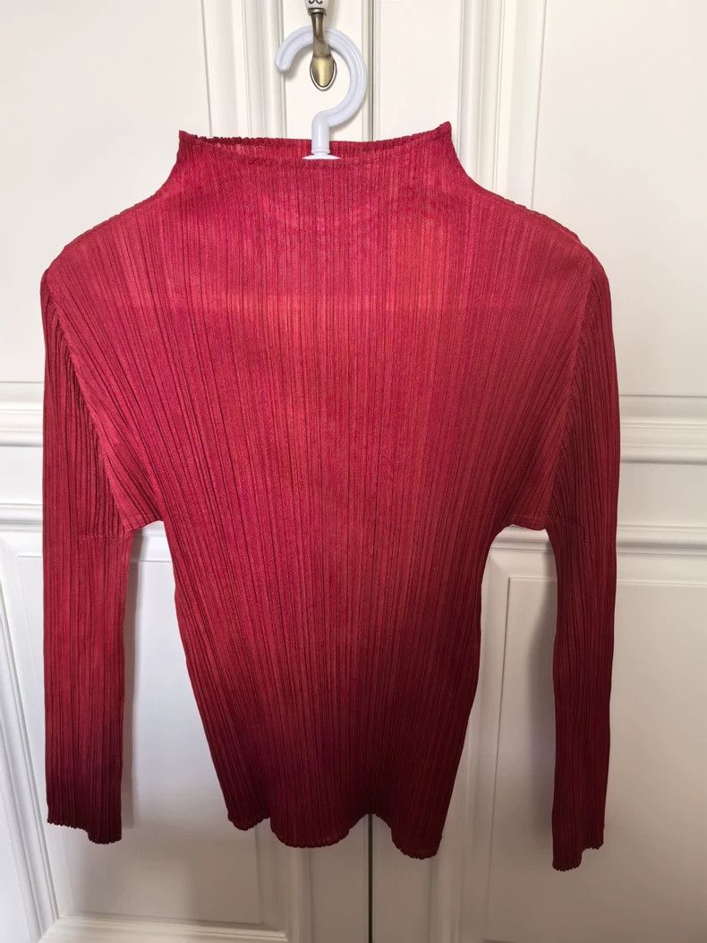 Issey Miyake Issey Miyake size:3 Colorful red long-sleeved shirt Size S / US 4 / IT 40 - 1 Thumbnail