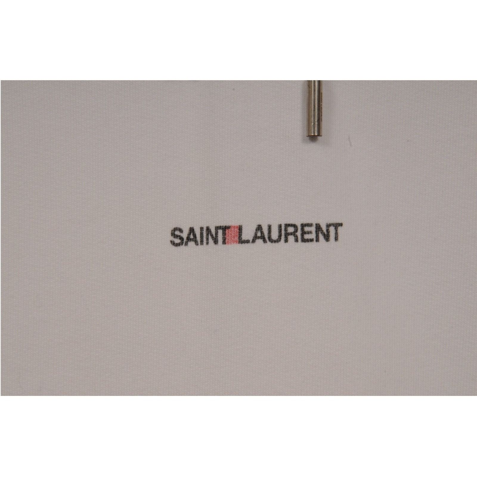 Saint Laurent Paris Logo Hoodie White Black Red Size US L / EU 52-54 / 3 - 3 Thumbnail