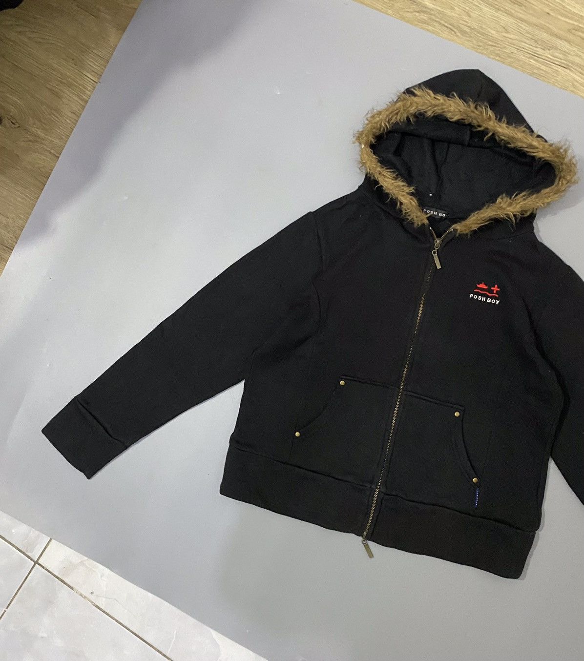 If Six Was Nine 💥Japan💥PoshBoy Fur Faux Zip Hoodie Size US M / EU 48-50 / 2 - 5 Thumbnail