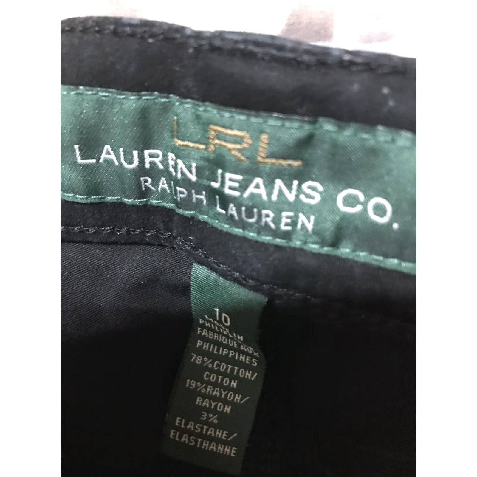 Ralph Lauren Ralph Lauren Women's Black Straight Jeans Size 10 Zip Pockets Modern Fit Size 32" / US 10 / IT 46 - 2 Thumbnail