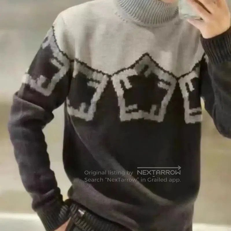 Fendi Fendi Color Block Wool Knit Sweater for Men . Size US S / EU 44-46 / 1 - 8 Thumbnail
