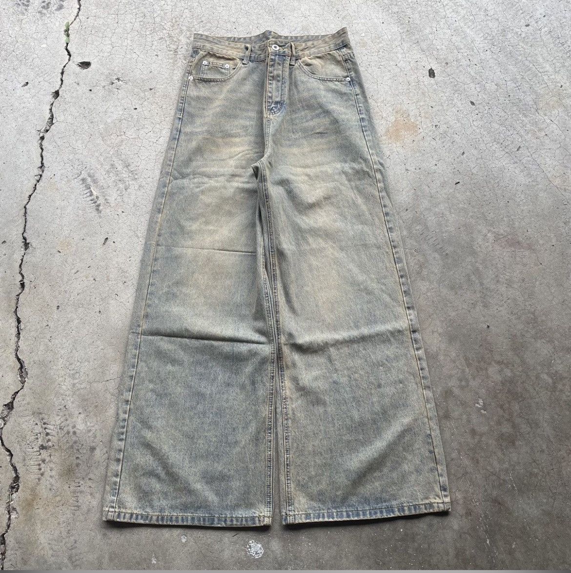 Sand washed denim