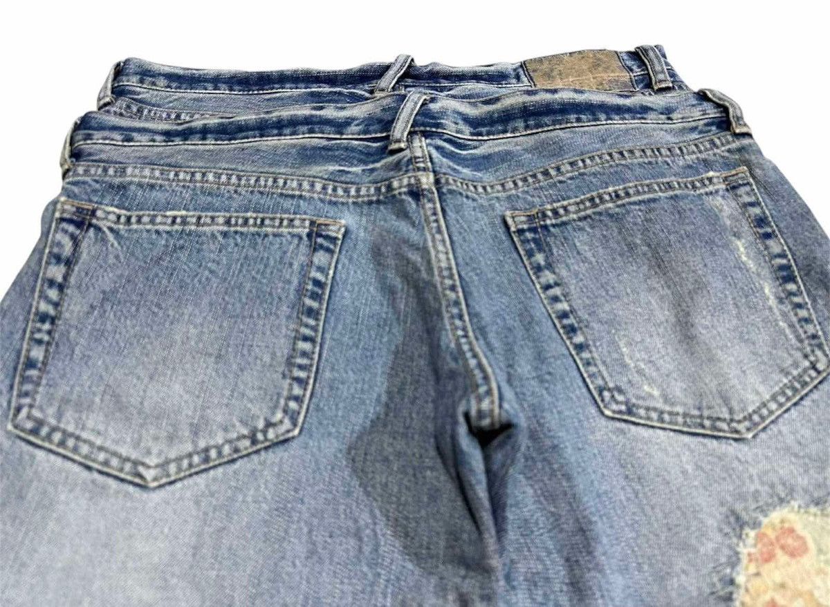 Japanese Brand × Le Grande Bleu (L.G.B.) × Tornado Mart 🔥Sick Y2K PPFM Distressed Boro Patchwork Double Waist Denim Size US 34 / EU 50 - 11 Thumbnail