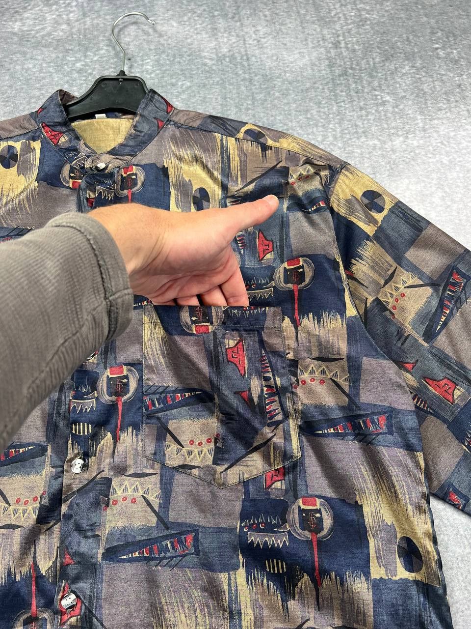 Vintage vintage 90s silk shirt Size US XL / EU 56 / 4 - 4 Thumbnail