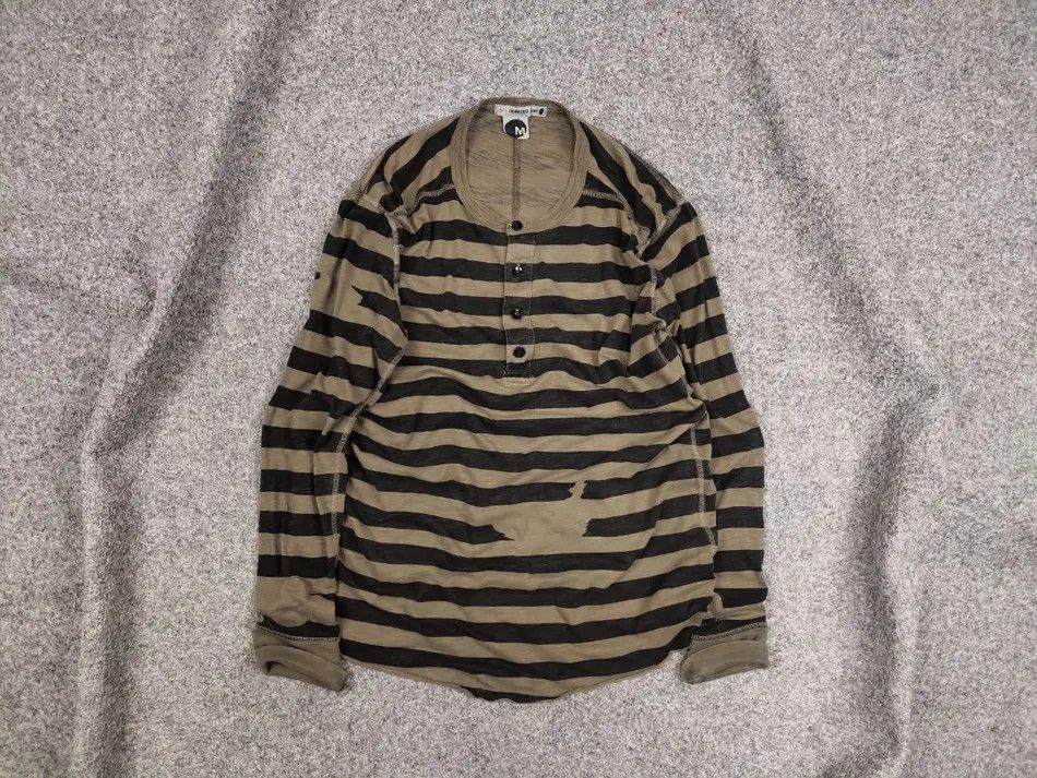 Levi's Vintage 90's Levis Engineered Military Striped Long Sleeve Size US M / EU 48-50 / 2 - 1 Thumbnail