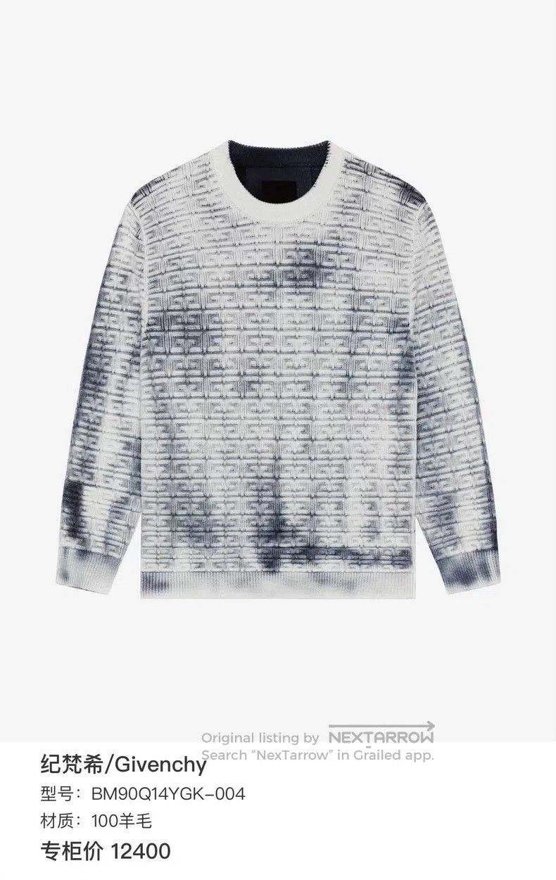 Givenchy Givenchy Ombre embossed textured knit sweater Size US XXL / EU 58 / 5 - 7 Thumbnail