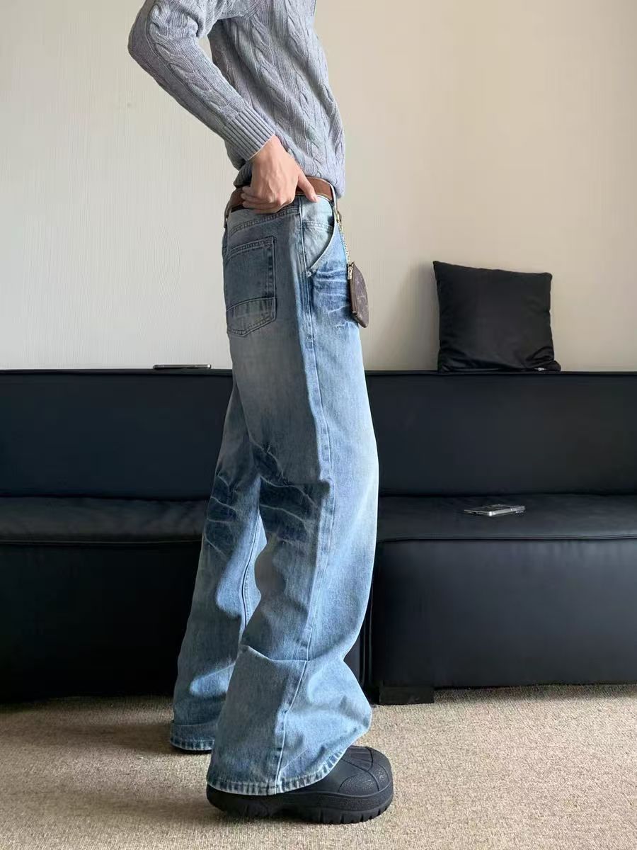 Japanese Brand × Jean American blue street wash vintage gradient jeans Size US 32 / EU 48 - 3 Thumbnail