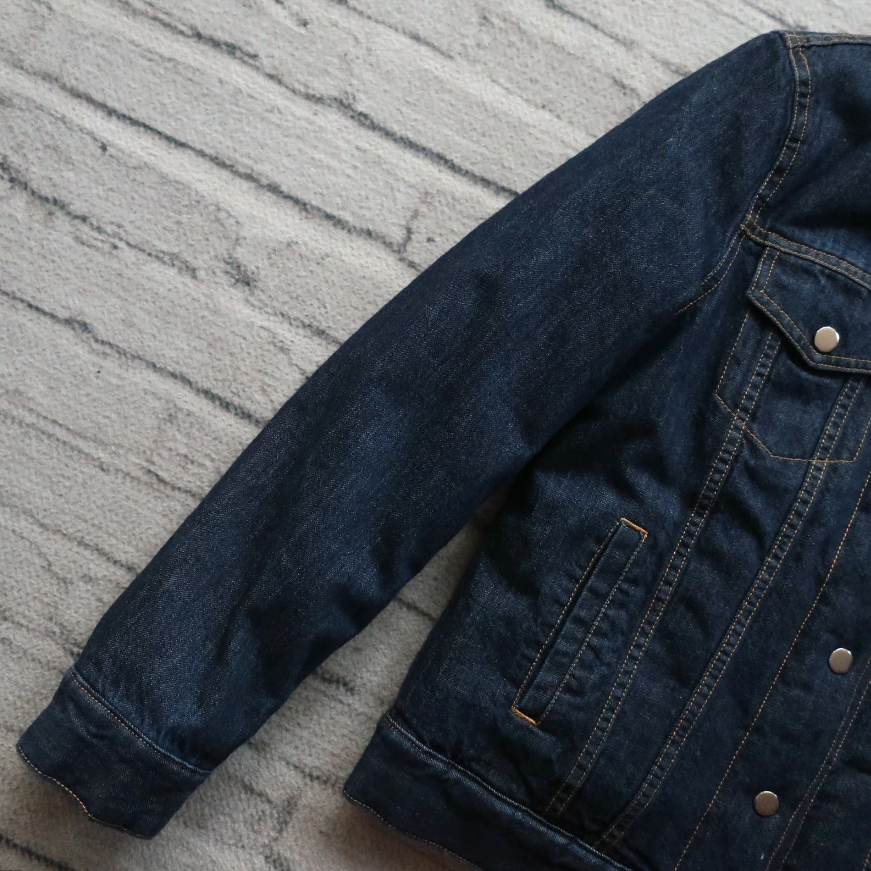 Levi's Levi's Reversible Denim Quilted Down Trucker Jacket Womens Small Silver Shirt VINTAGE (adjusted) Size S / US 4 / IT 40 - 7 Thumbnail
