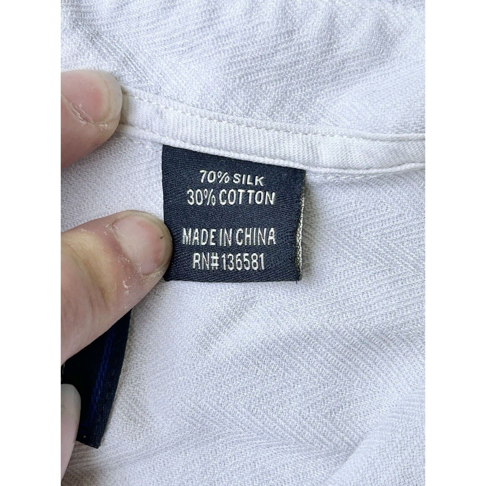 Nat Nast nat nast shirt mens xl Short Sleeve Ivory, 70 Silk/30 Cotton Size US XL / EU 56 / 4 - 5 Thumbnail