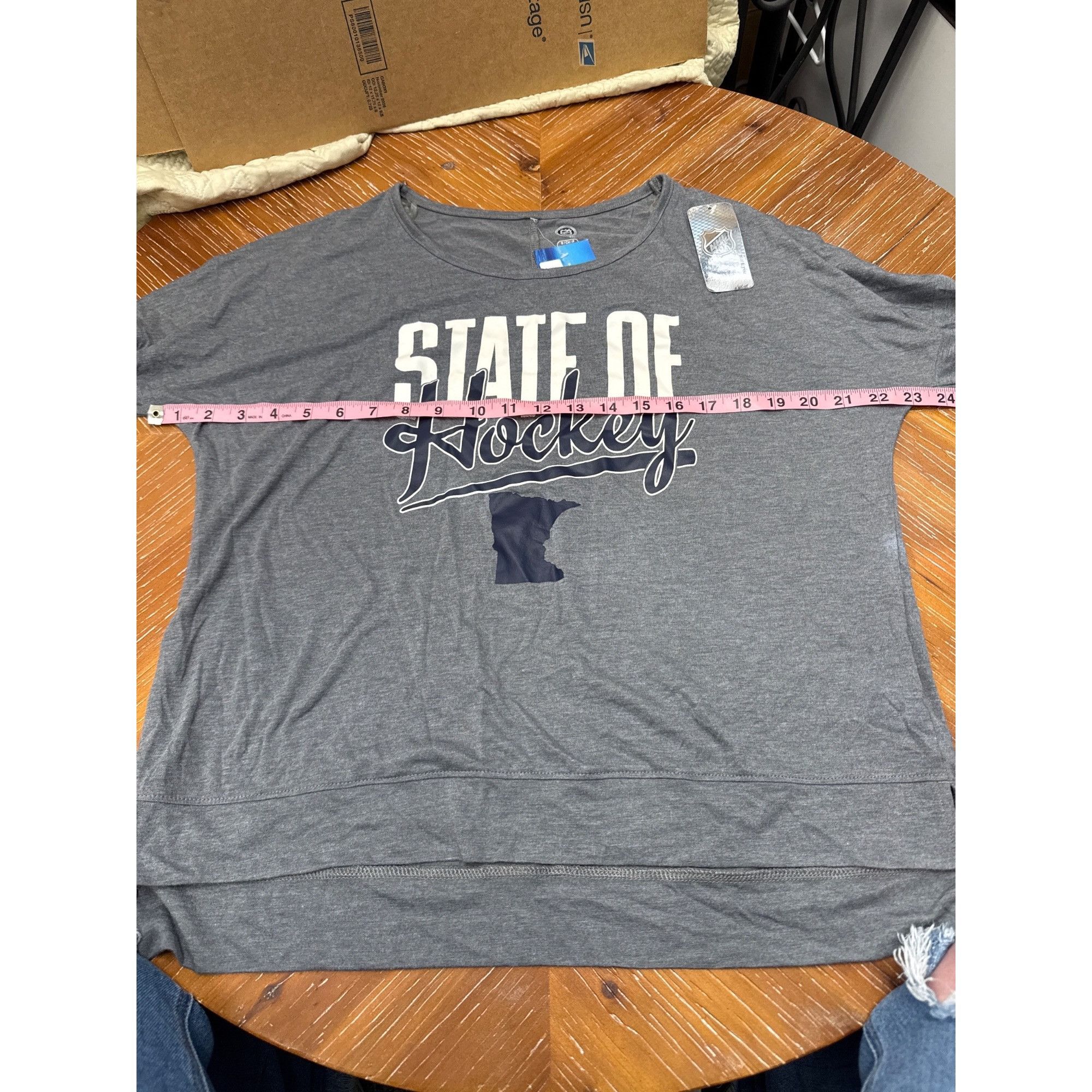 NHL NHL State Of Hockey Womens Gray Long-Sleeve Shirt Size S 4/6 Size S / US 4 / IT 40 - 5 Thumbnail