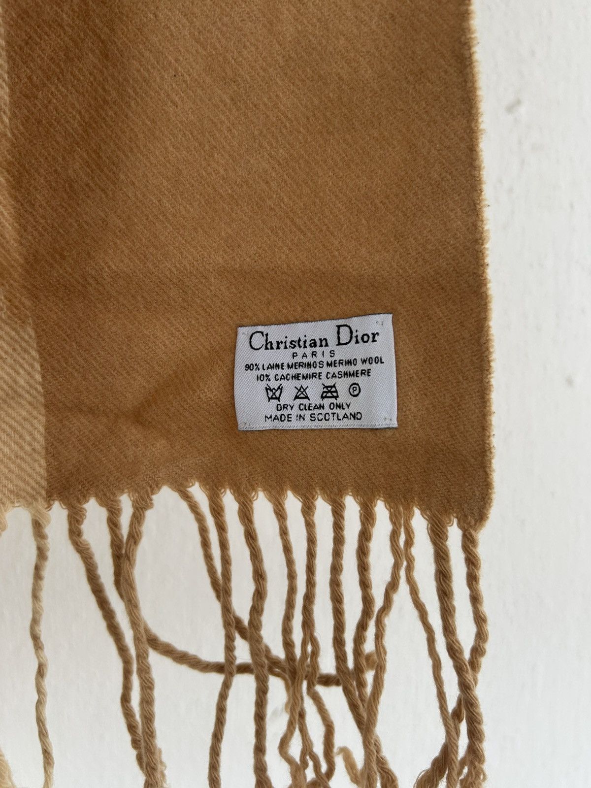 Christian Dior Monsieur CD Dior Scarf Muffler Beige Size ONE SIZE - 4 Thumbnail