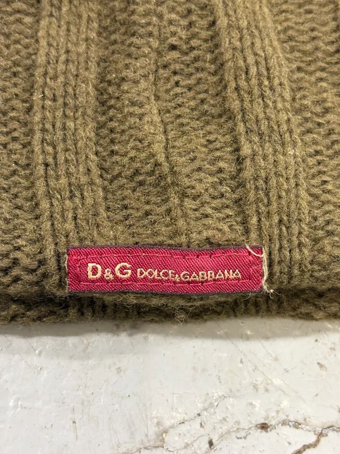 Dolce & Gabbana AW2003 Dolce & Gabbana Khaki Wool Beanie Size ONE SIZE - 6 Thumbnail