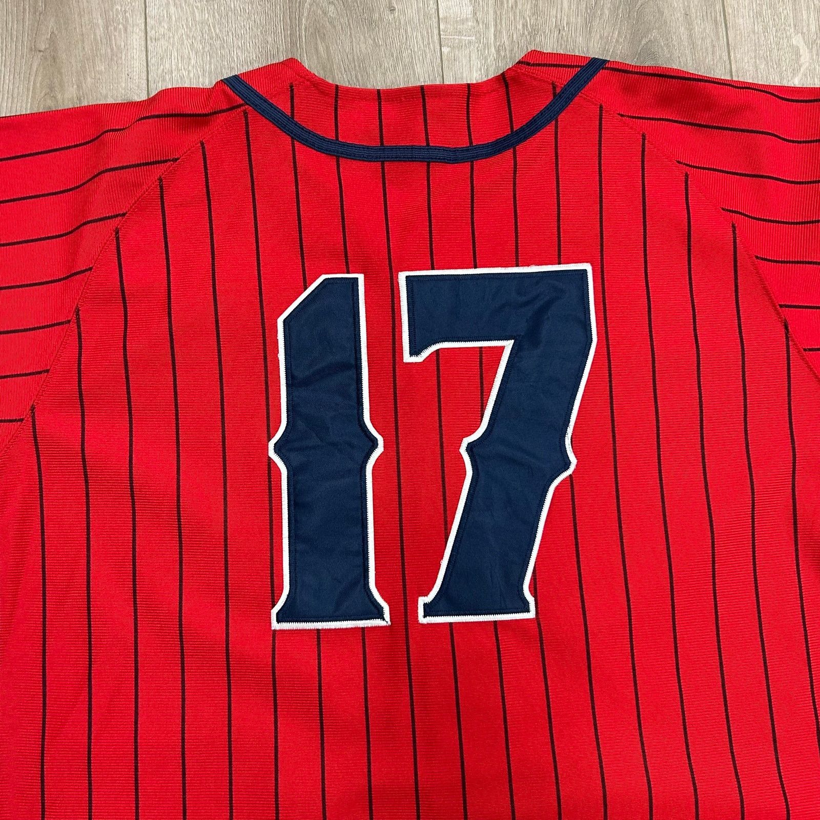 MLB New York Cubans Negro League Red Baseball Jersey size Large Size US L / EU 52-54 / 3 - 8 Thumbnail