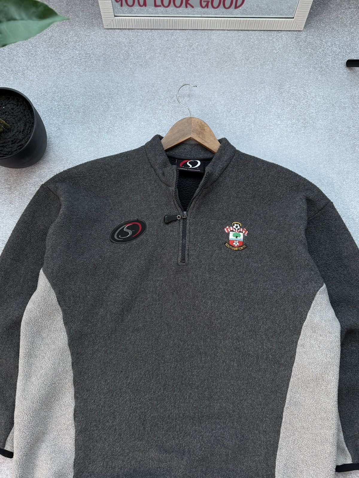 Umbro Vintage Saints Southampton Fc Fleece Football Sweatshirt 1/4 Size US L / EU 52-54 / 3 - 3 Thumbnail