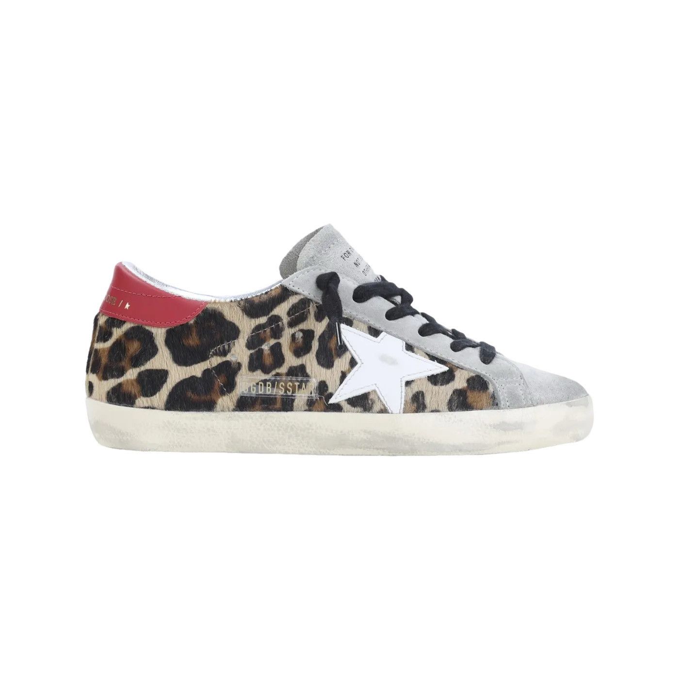 GOLDEN GOOSE Super Star Women's Leopard/Red Sneakers New & A