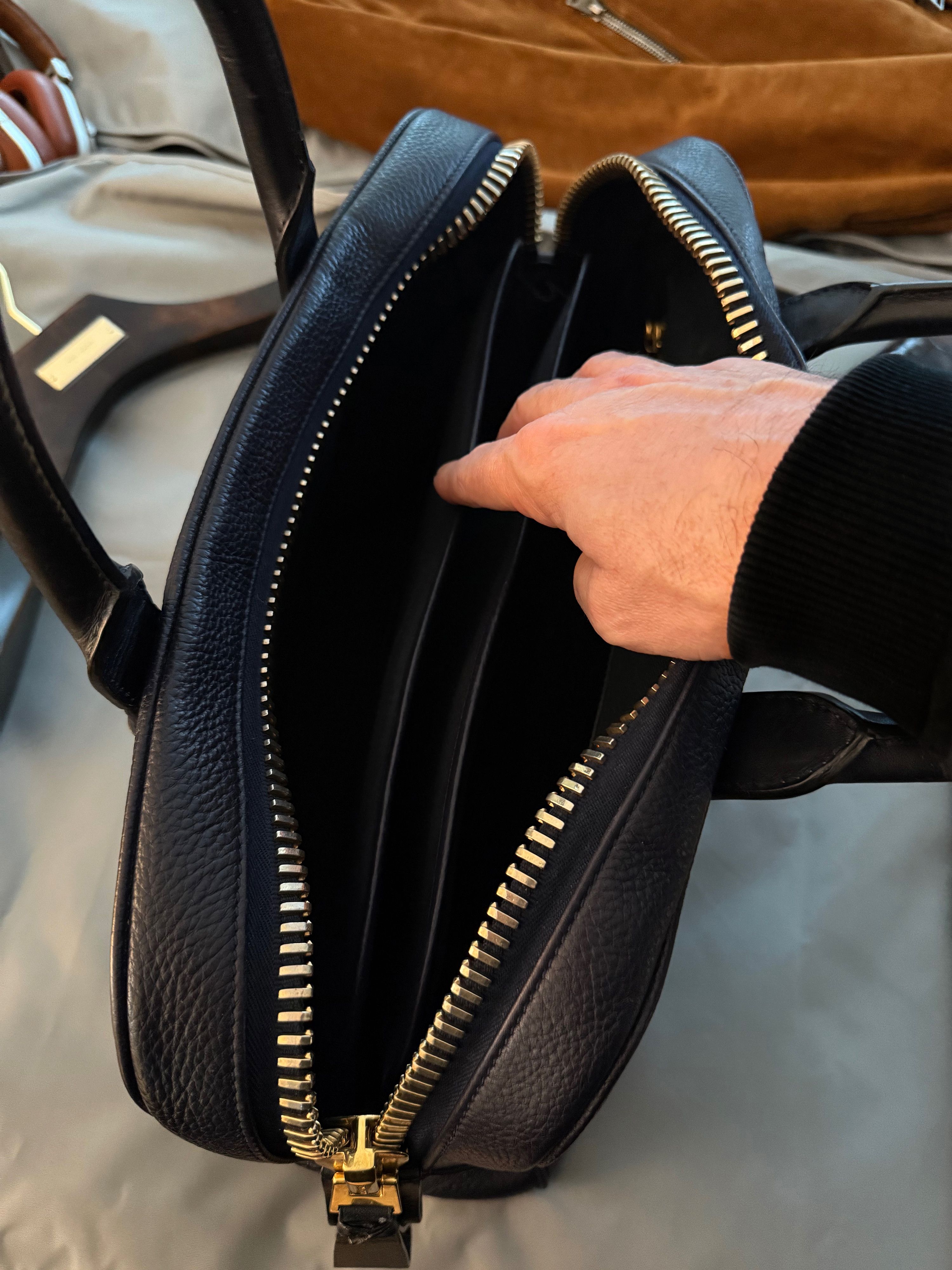 Coveted $4,350 w/tax Signature Buckley Leather Briefcase