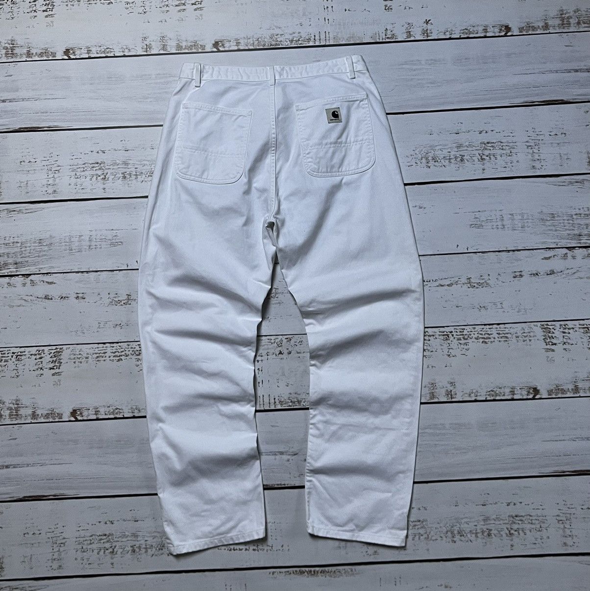 Carhartt × Carhartt Wip × Vintage Vintage Carhartt Double Knee Pants Baggy Denim White Y2K Size US 32 / EU 48 - 1 Thumbnail