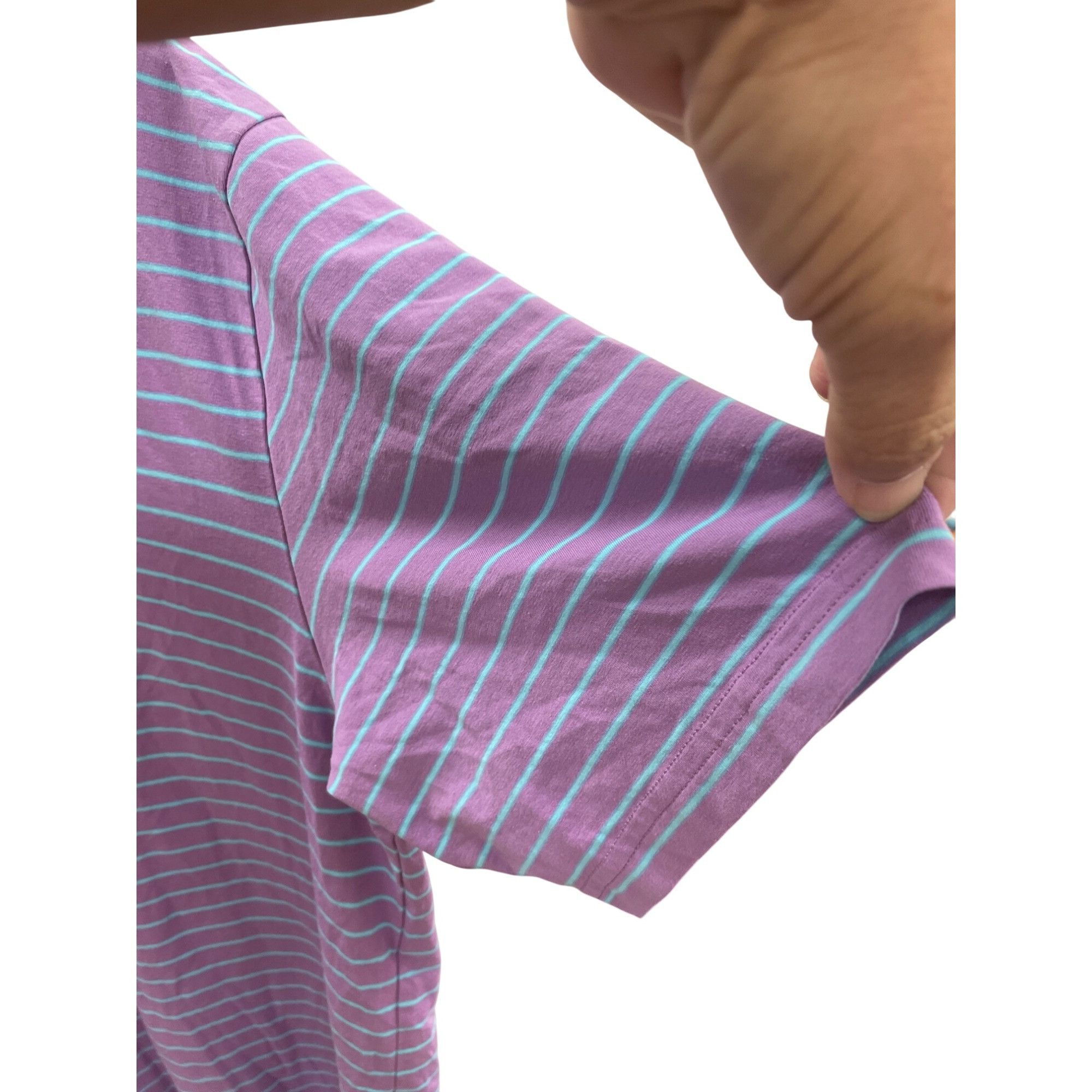 Peter Millar Peter Millar Mens Purple Green Striped Polo Golf Shirt XL SK Size US XL / EU 56 / 4 - 4 Thumbnail