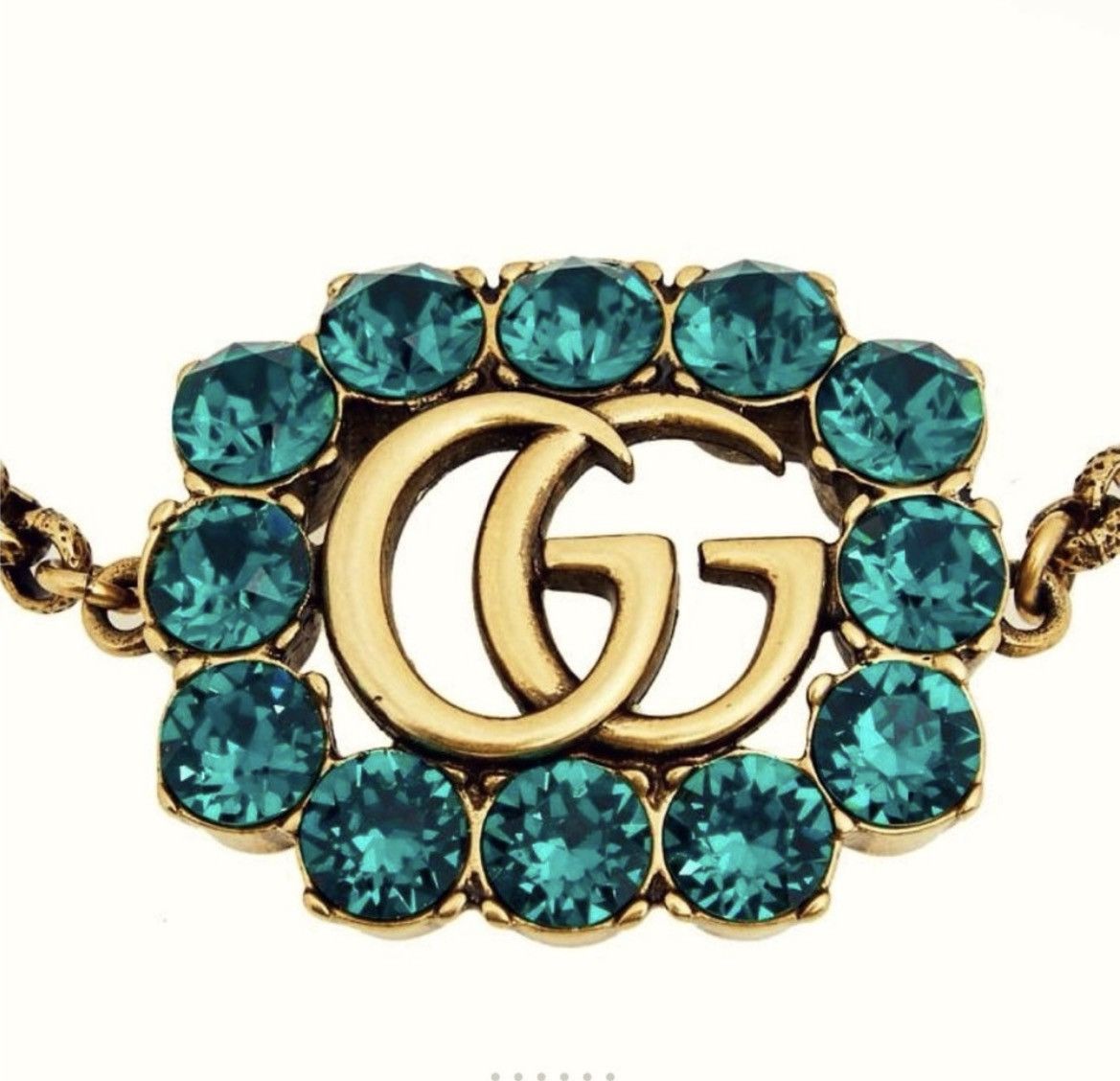 Gucci Authentic Gucci Gold Plated Crystal GG Chain Bracelet Size ONE SIZE - 1 Thumbnail