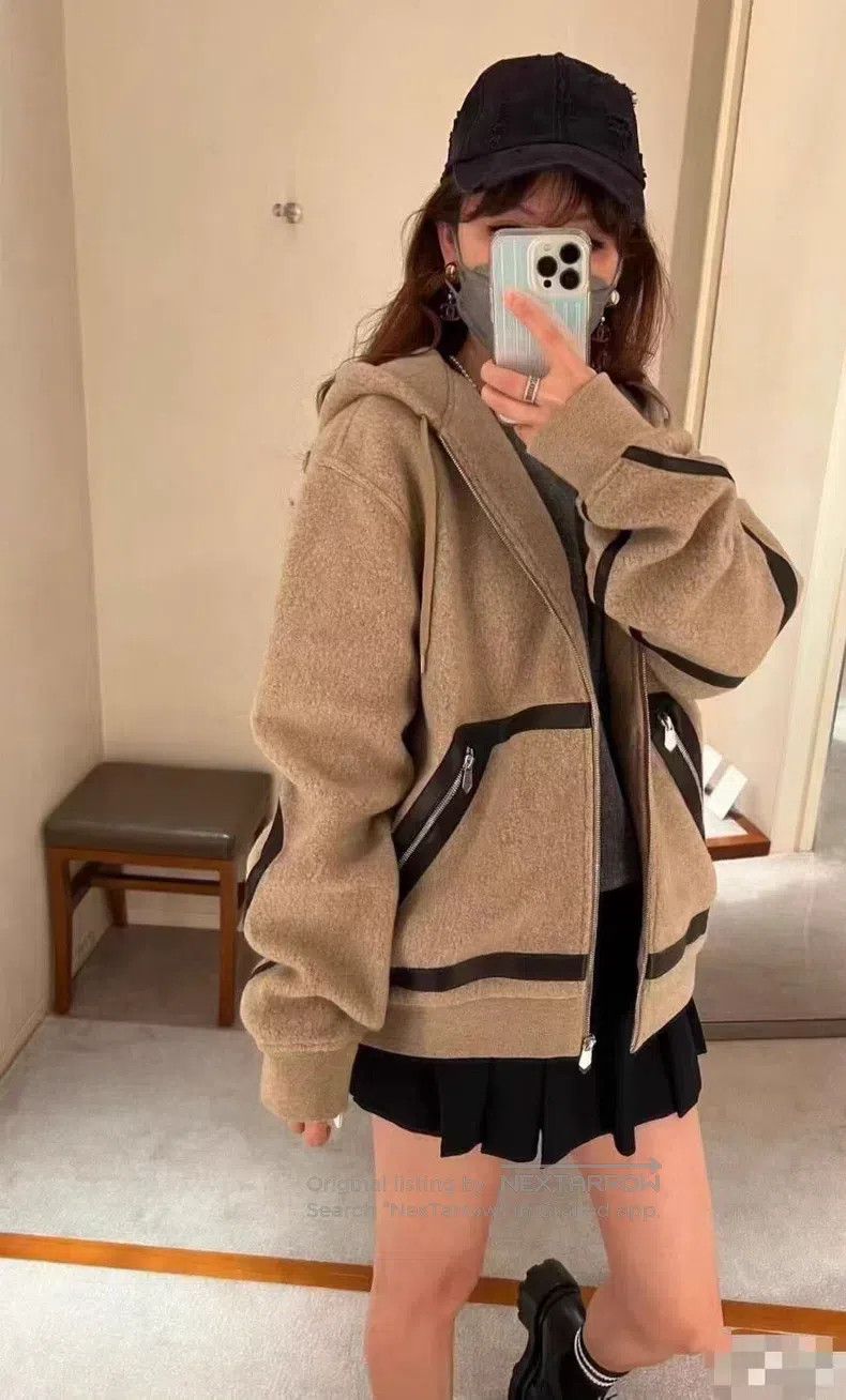 Hermes Hermes Cashmere and leather hooded jacket Size US L / EU 52-54 / 3 - 8 Thumbnail
