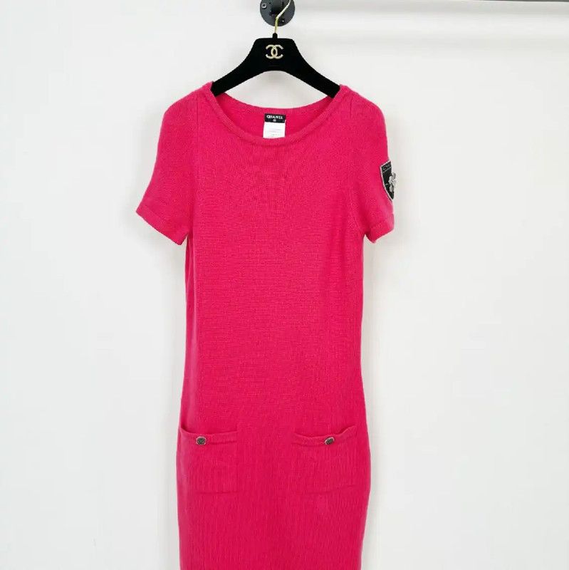 Chanel Chanel Summer Pink Cashmere Dress 0089 Size S / US 4 / IT 40 - 1 Thumbnail