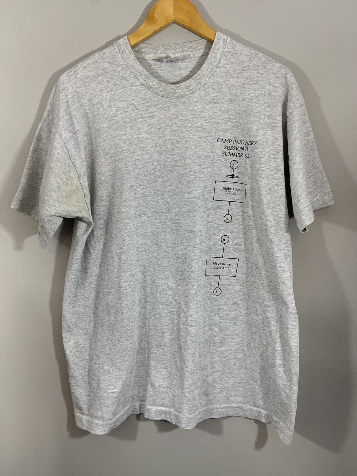 Vintage Distressed 1992 Single Stitch Camp Tee Size US XL / EU 56 / 4 - 2 Thumbnail