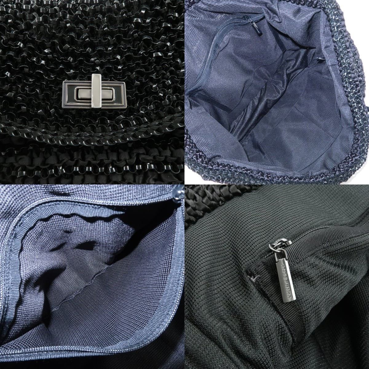 ANTEPRIMA Anteprima Lucchetto Wire PVC Tote Black Size ONE SIZE - 7 Thumbnail