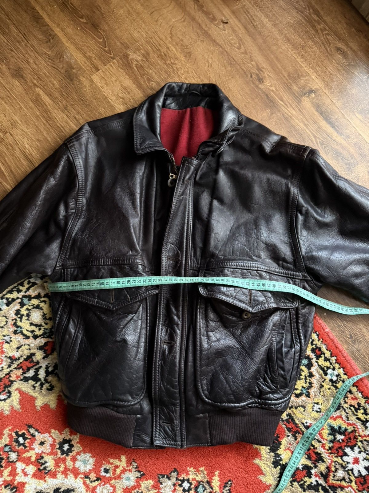 Other Vintage Y2K Black Bomber Leather Jacket Boxy Utility Size US L / EU 52-54 / 3 - 17 Thumbnail