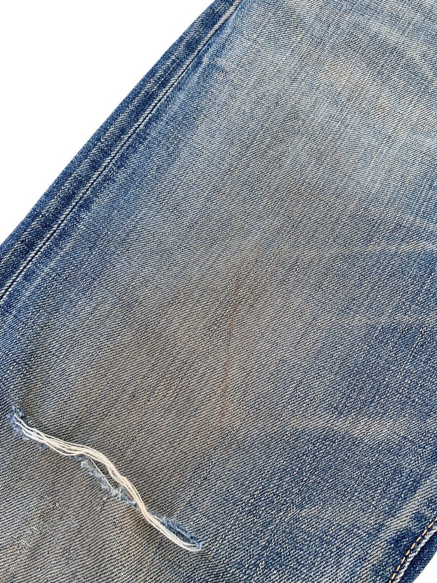 Edwin VINTAGE EDWIN 505zx SELVEDGE BUCKLE BACK DISTRESSED DENIM Size US 33 - 23 Thumbnail