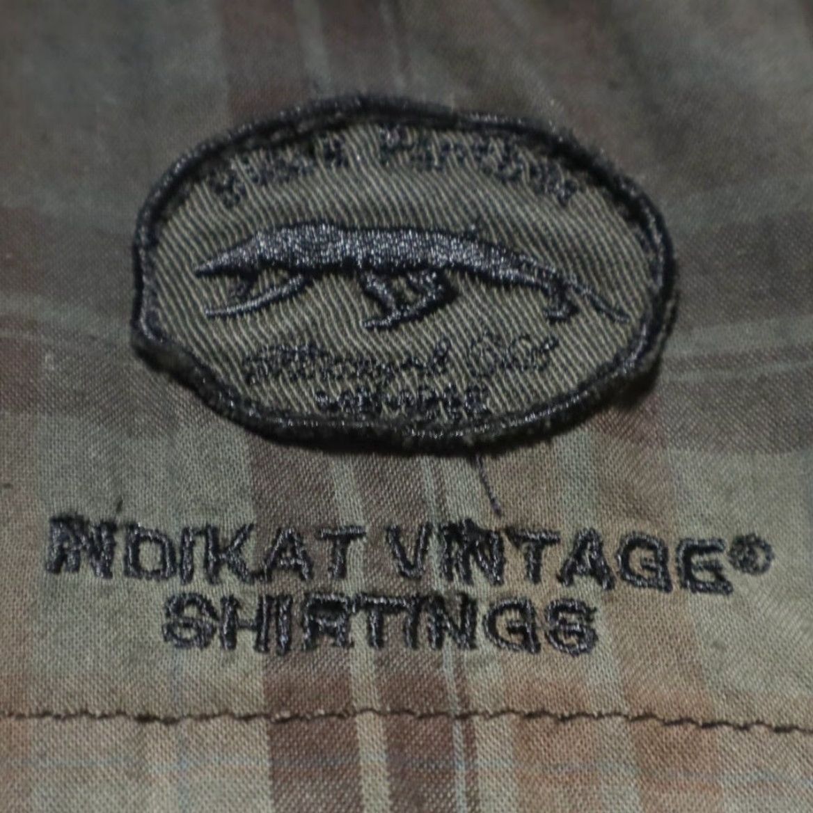 Vintage Indigo Syndikat USA Army Dip Dyed Pearl Snap Cotton Plaid Shirt XL Men Size US XL / EU 56 / 4 - 6 Thumbnail