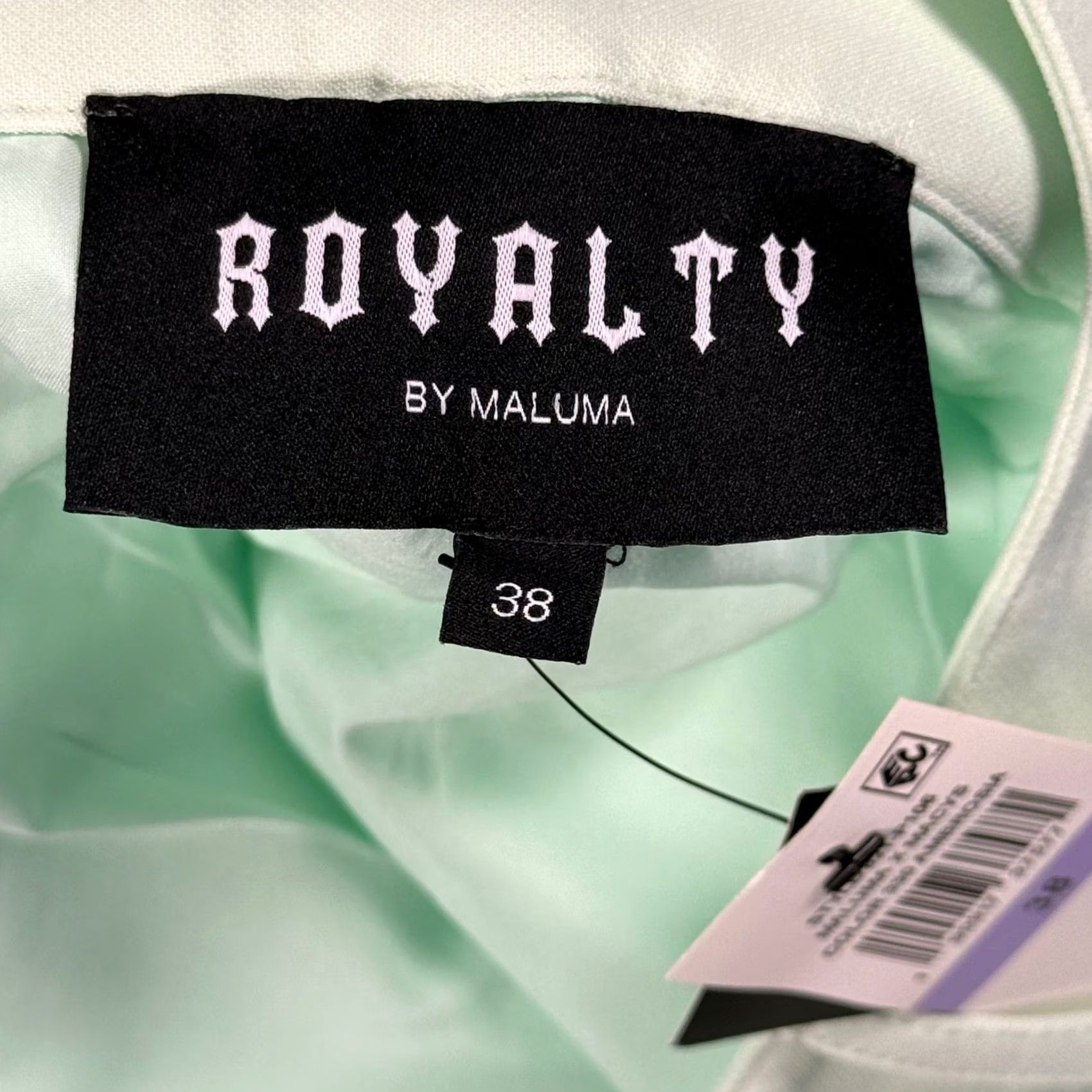 Vintage Royalty by Maluma Mens 38 Pleated Wide-Leg Trousers Mint Green NWT Size US 38 / EU 54 - 6 Thumbnail