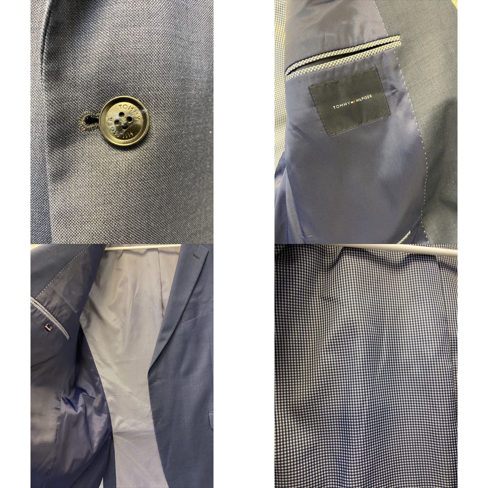 Tommy Hilfiger VINTAGE Tommy Hilfiger Suit Jacket BlazeNavy Blue 46R Wool Blend / 99-1 Men Blazer Wool Fall Spring Winter Size 46R - 8 Thumbnail