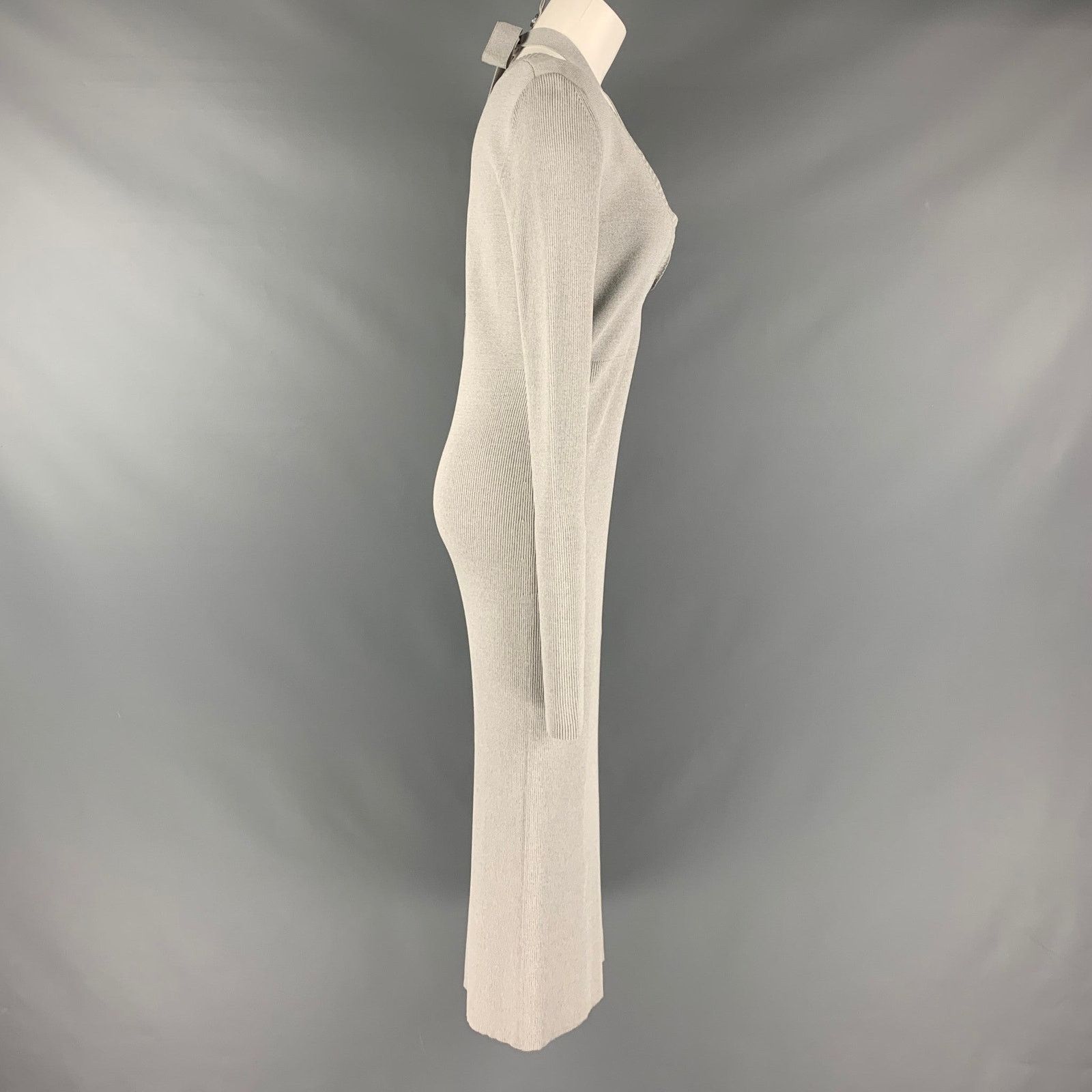 Dion Lee DION LEE Size M Grey Viscose Blend Midi Mid-Calf Dress Size M / US 6-8 / IT 42-44 - 3 Thumbnail