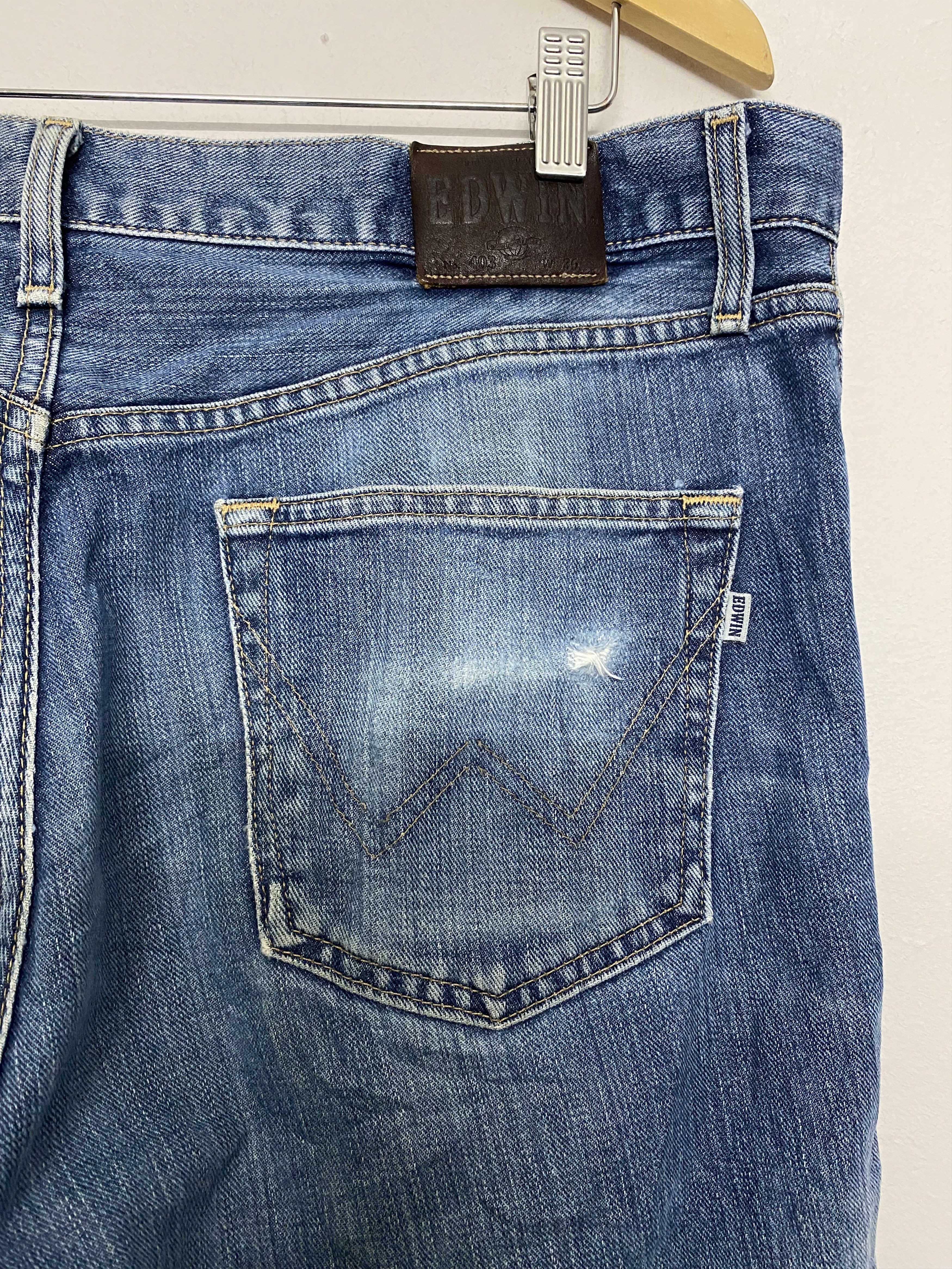 Edwin Vintage Edwin 403 Made in Japan Light Wash Denim Jeans W36 Size US 38 / EU 54 - 8 Thumbnail