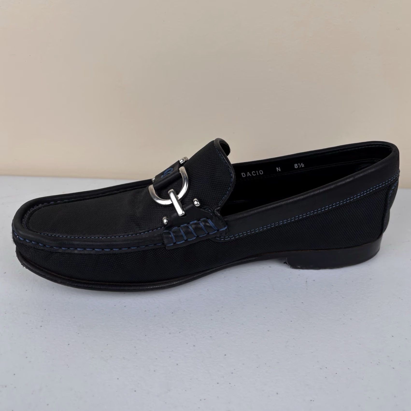 Donald Pliner Donald J. Pliner Loafers Men 8.5 Narrow Black Leather Horsebit Italy Read Size US 9 / EU 42 - 3 Thumbnail