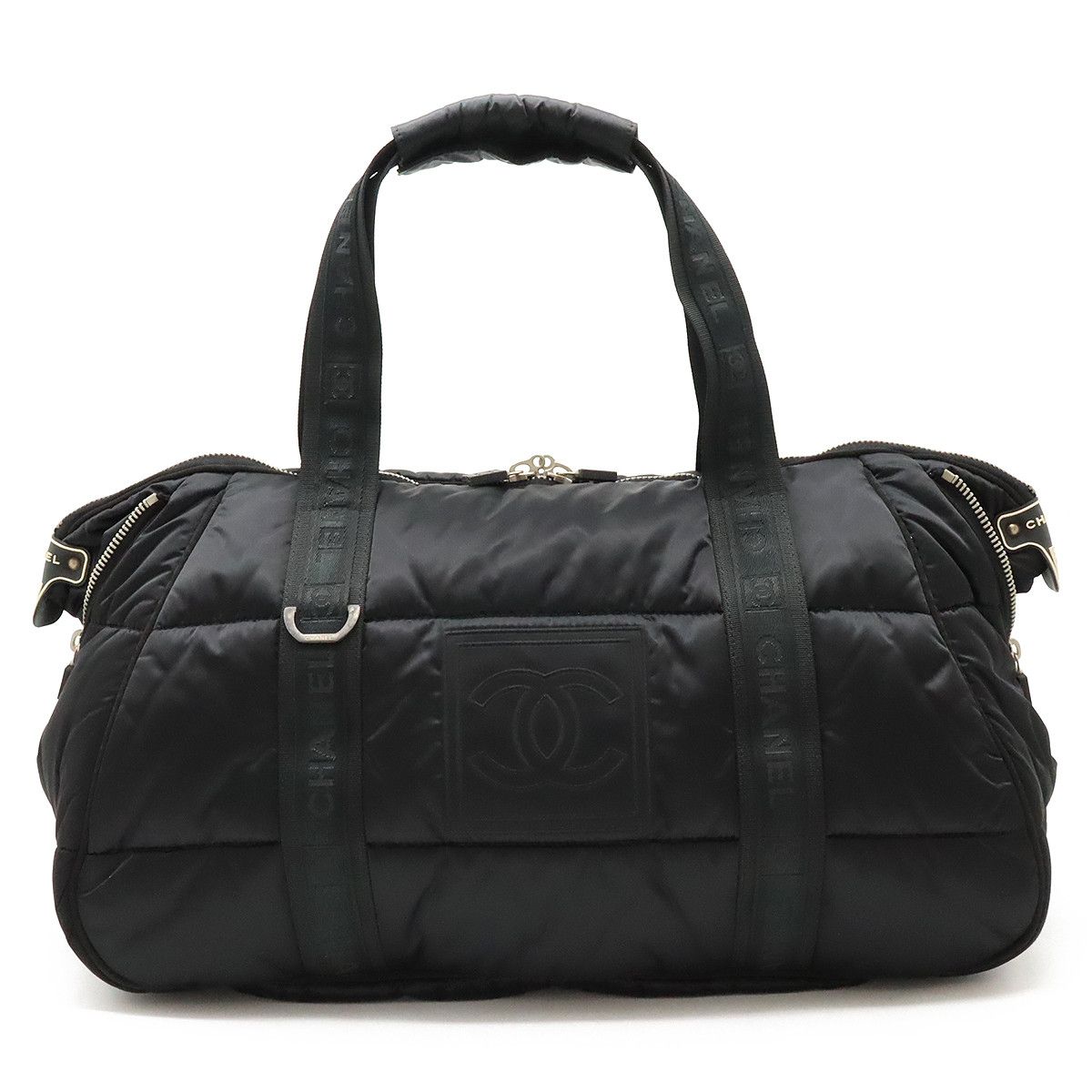 Chanel Chanel Chanel Nylon Sports Line Coco Mark Boston Bag Canvas Travel Bag in Very Good Condition Size ONE SIZE - 1 Thumbnail