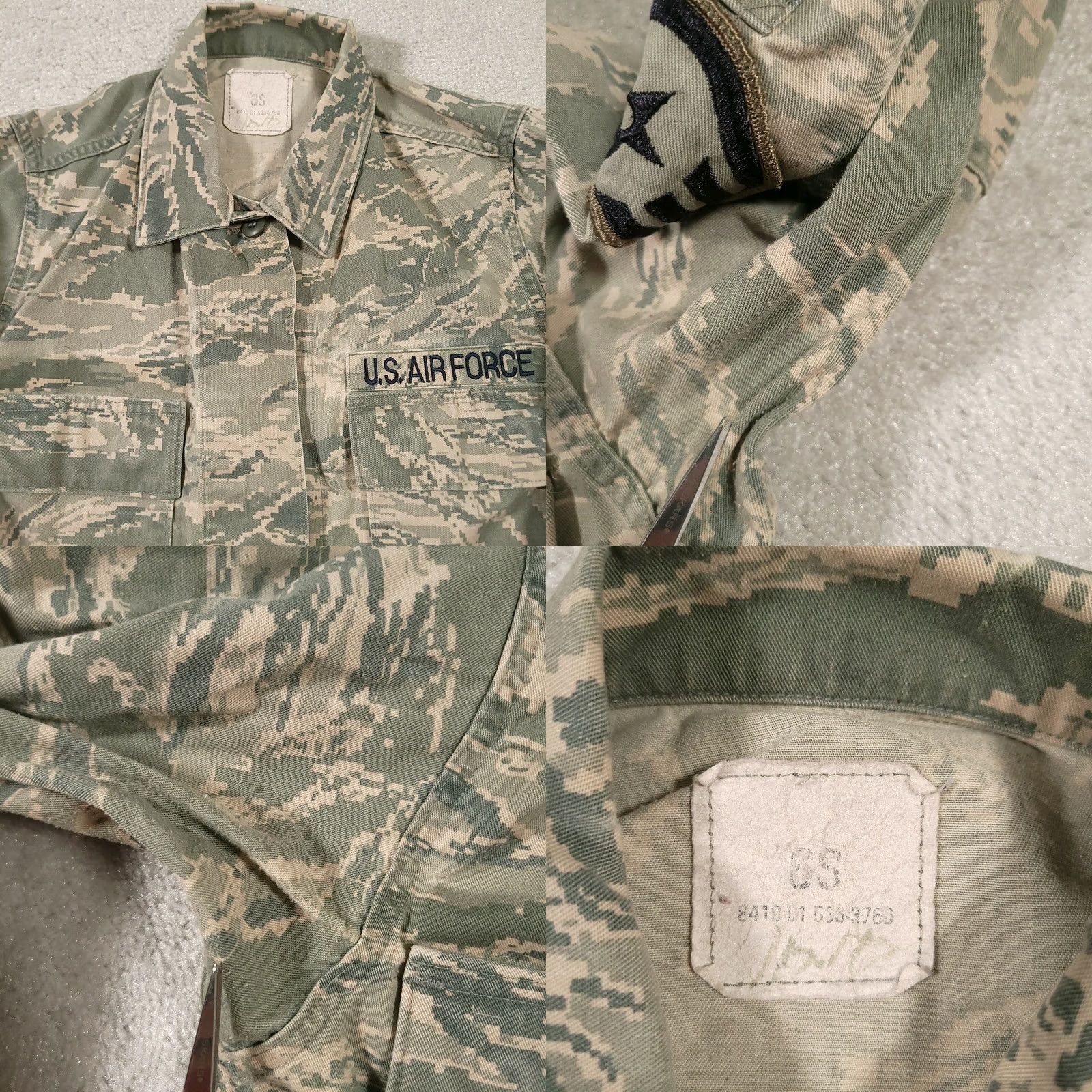 Vintage VINTAGE US Air Force Fatigues Shirt 6S Green Tiger Strip Camo Work Hunting Outdoor Mens Size US S / EU 44-46 / 1 - 8 Thumbnail