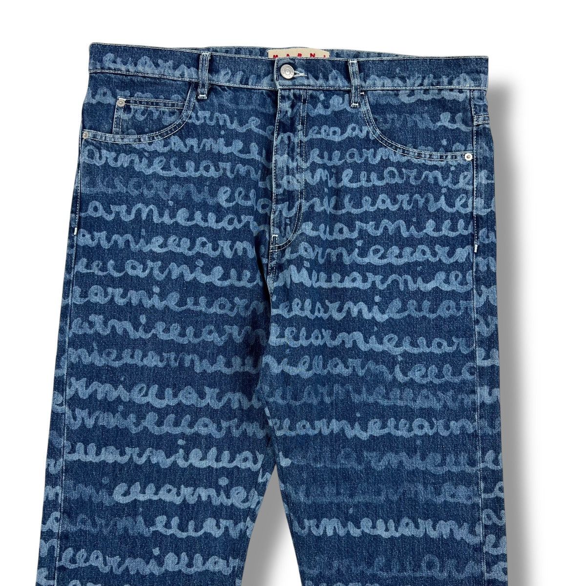 Marni SS23 Logo Print Relaxed Jeans