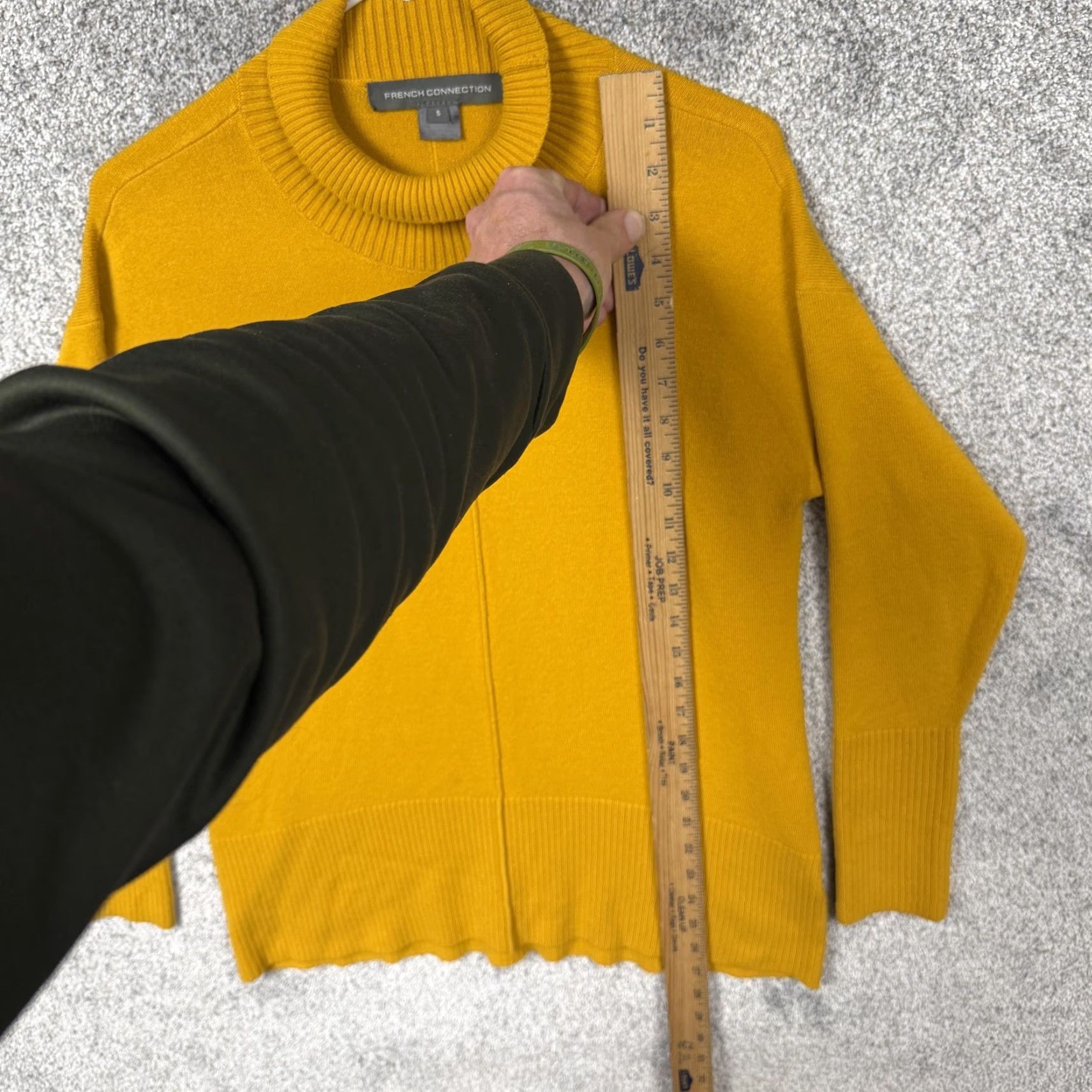 French Connection French Connection Sweater Womens S Yellow Turtleneck Pullover Preppy Old Money Size S / US 4 / IT 40 - 2 Thumbnail