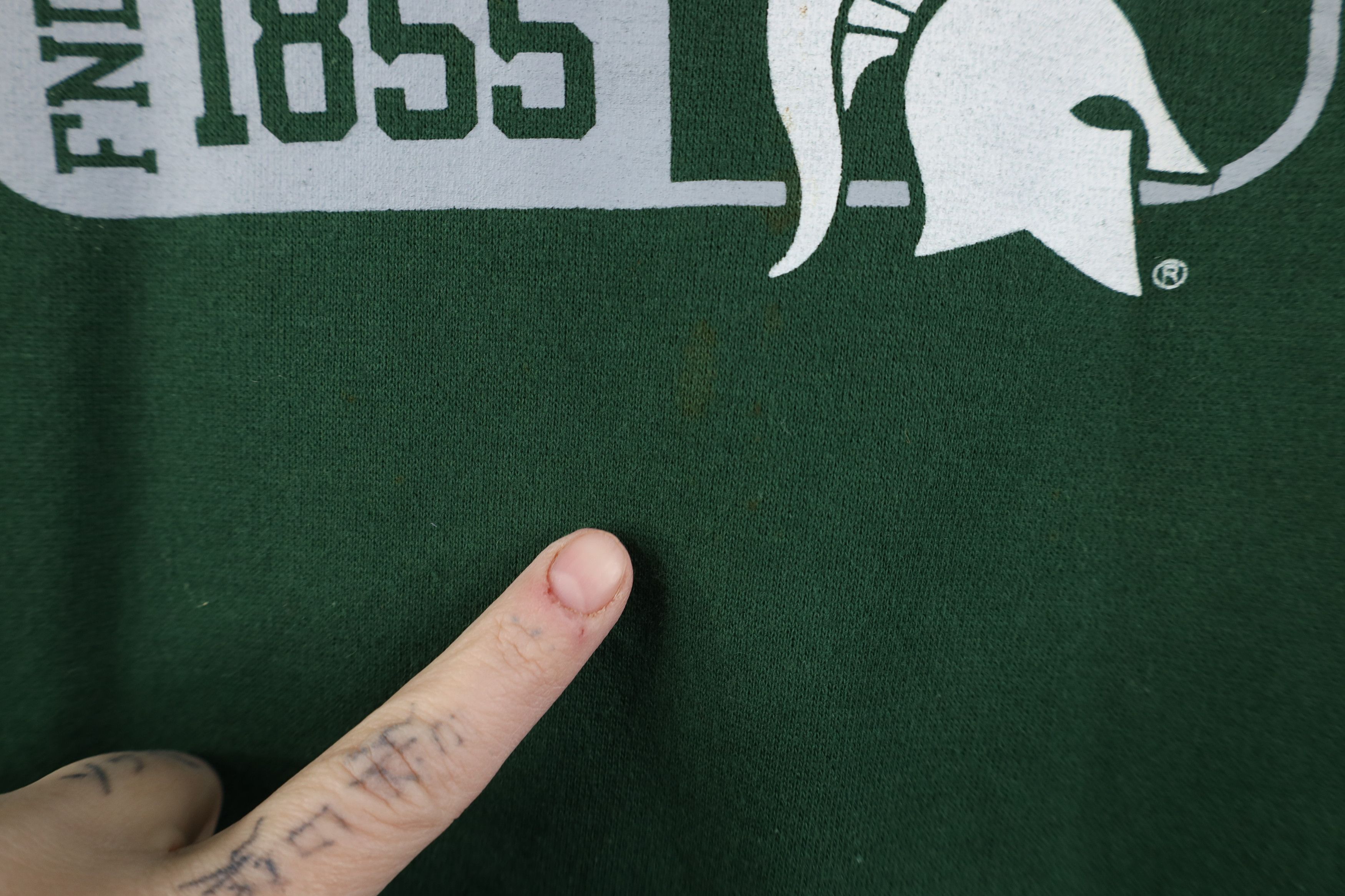 Vintage Vintage 90s Y2K Michigan State University Hoodie Green Size US S / EU 44-46 / 1 - 6 Thumbnail