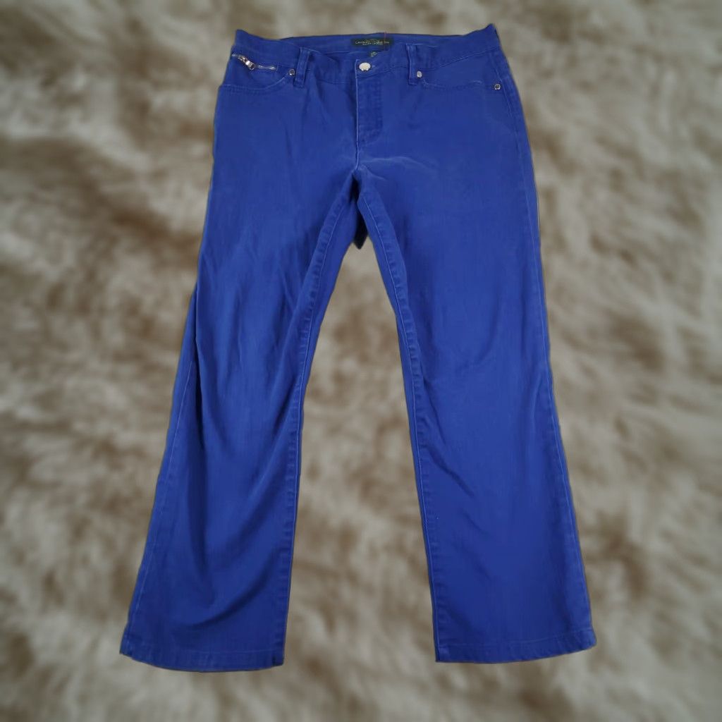 Ralph Lauren Ralph Lauren Womens Flat Front Jeans 12 Extra Large 33x25.5 Blue Pants Size 34" / US 12 / IT 48 - 1 Thumbnail