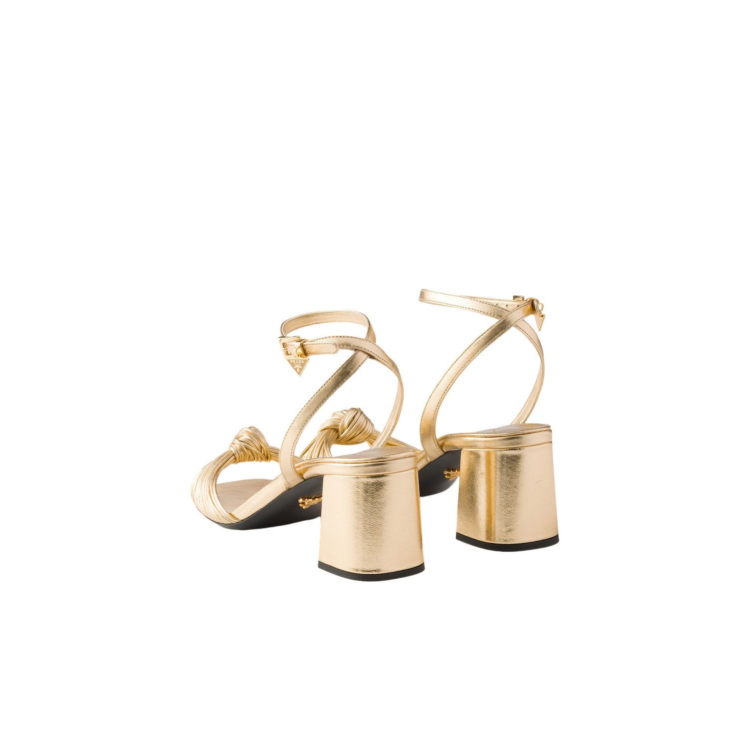 Prada PRADA $1470 Platinum Mordore Leather Sandals New & Authentic Size US 6 / IT 36 - 4 Thumbnail