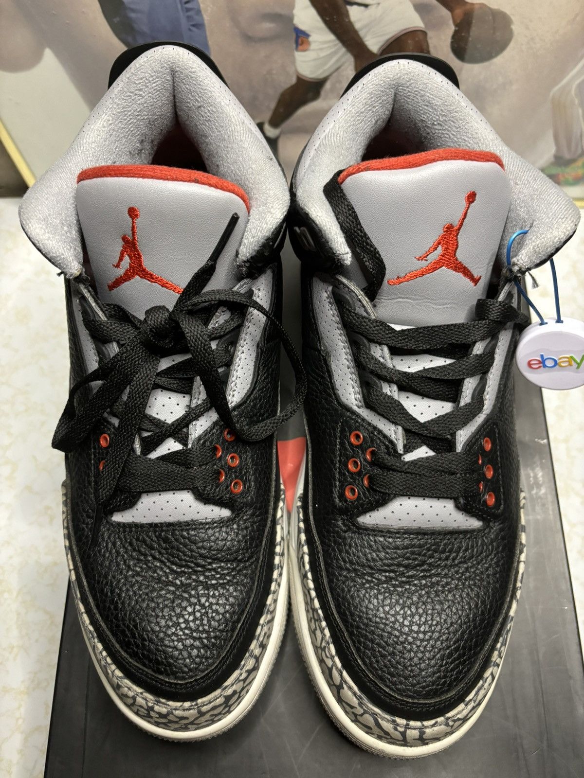 Jordan Brand Jordan 3 Retro Black Cement 2018 Size US 11 / EU 44 - 2 Thumbnail