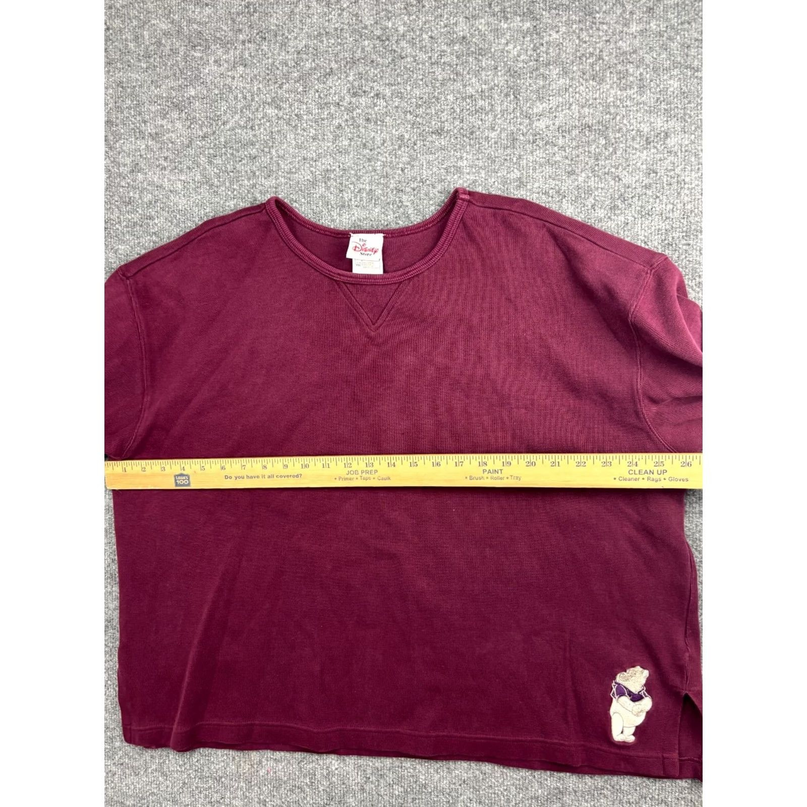Disney VINTAGE Walt Disney Winnie the Pooh Embroidered Shirt Womens XXL Maroon Crew Neck Size XXL / US 16-18 / IT 52-54 - 6 Thumbnail