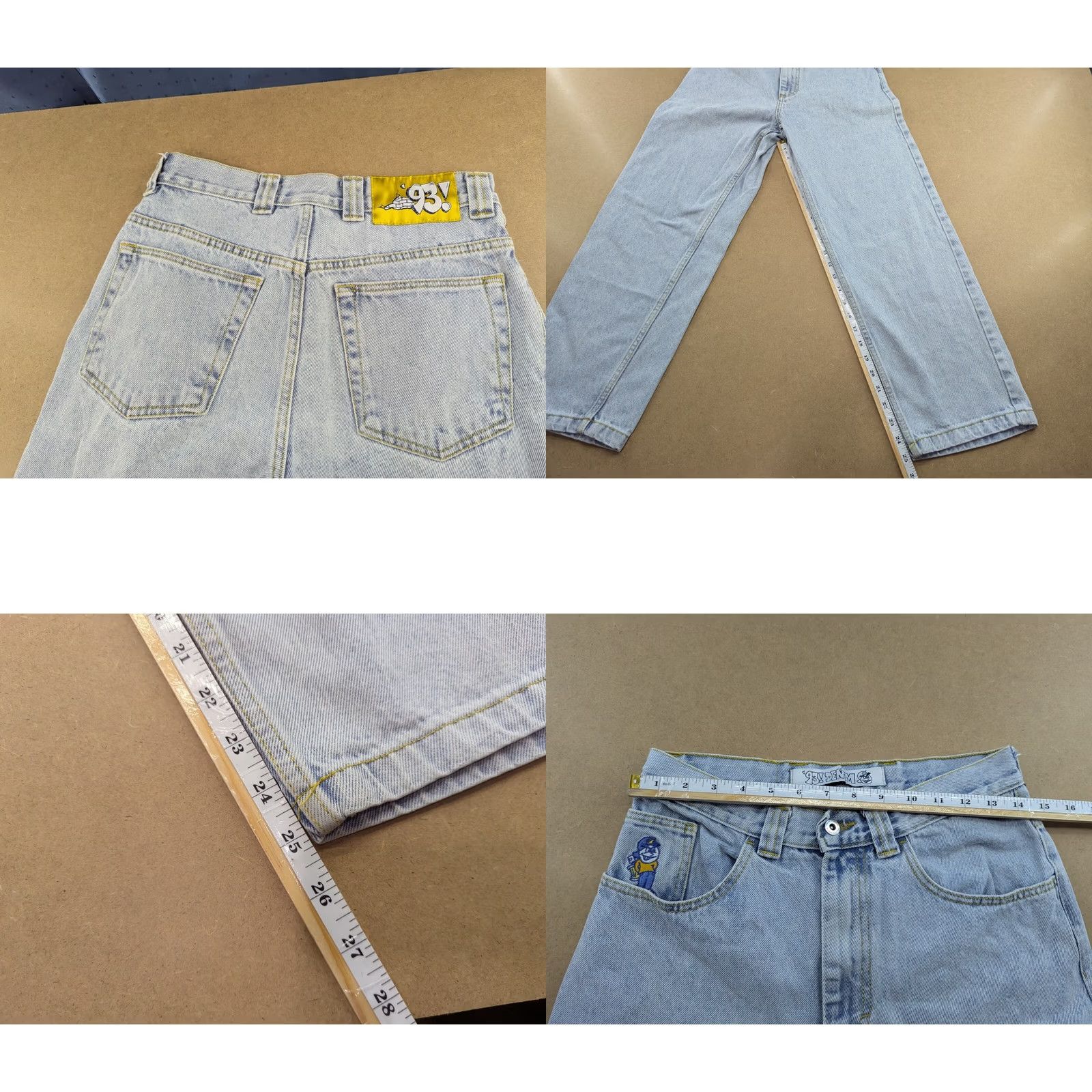 Vintage Polar Skate Co 93 Jeans Straight W30 L25.5 Light Wash Blue Denim Cotton Regular Denim Vest? Size US 30 / EU 46 - 8 Thumbnail