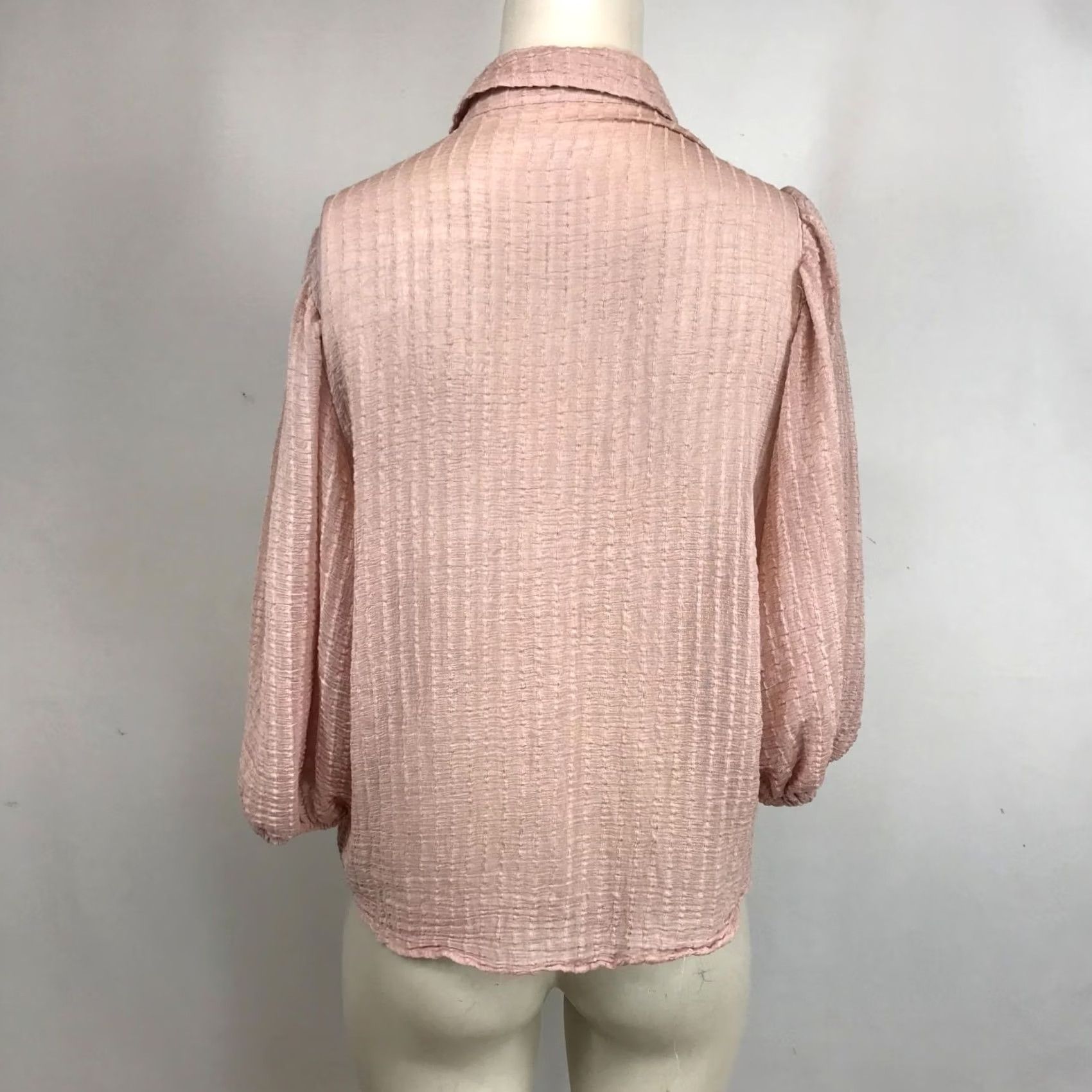 Pinko IDEM DITTO Pink Blouse Womens Medium 3/4 Sleeve Button Up Top Size M / US 6-8 / IT 42-44 - 5 Thumbnail